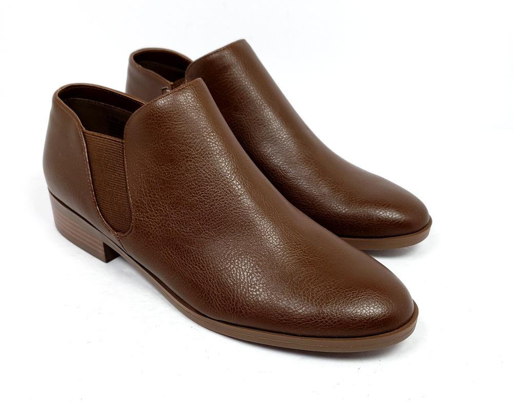 Kensie Sammy Womens Size 7.5 Brown Side Zip Casual Ankle Bootie Shoes